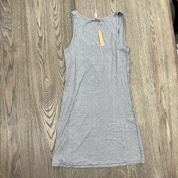 NWT Skims Soft Lounge Mini Dress Scoop Neck Bodycon Stretch Heather Gray Size 3X - Picture 6 of 8